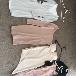 4 dresses 1 blazer together